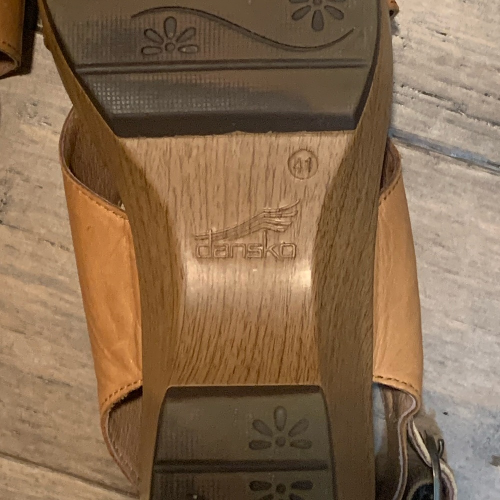 Dansko Open Toe Wooden Clogs - image 5